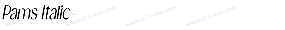 Pams Italic字体转换